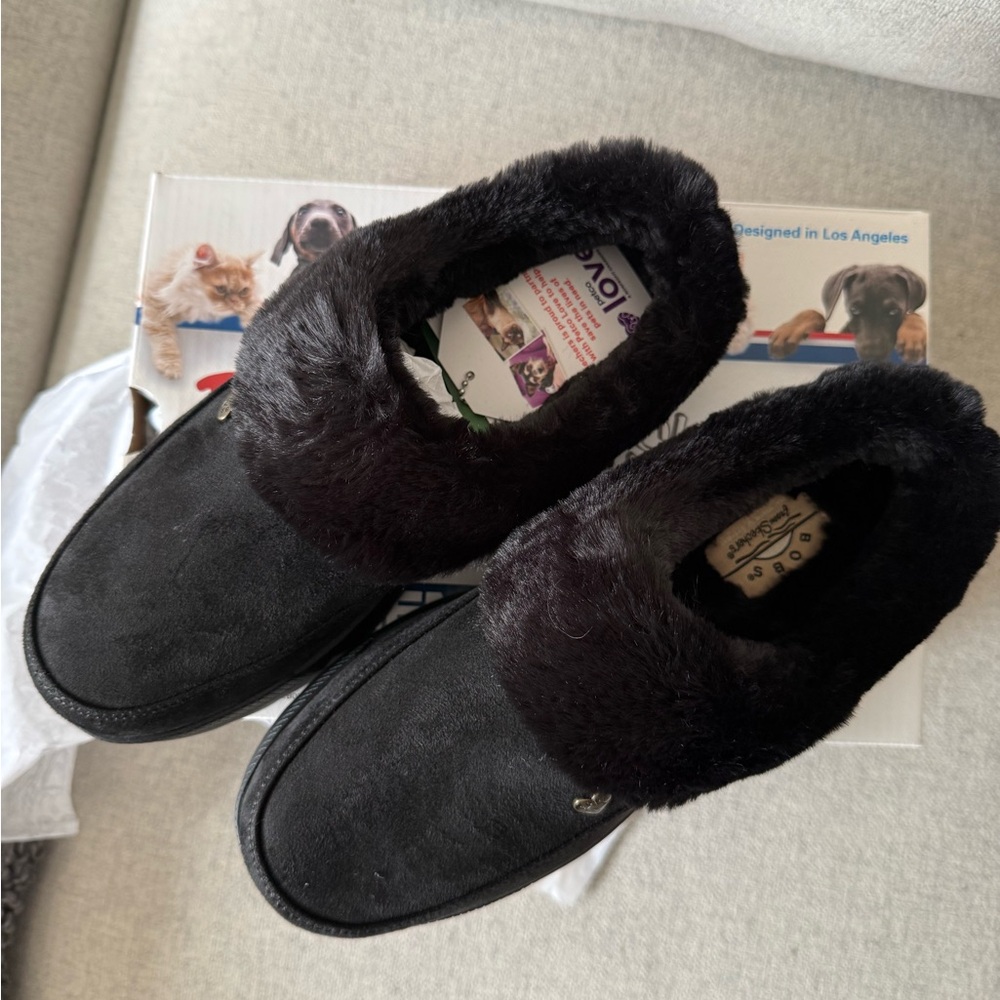 Skechers BOBS Cozy Chill Vegan Faux Fur Lined Slippers, Sz 7 NWT/NIB - Picture 7 of 12